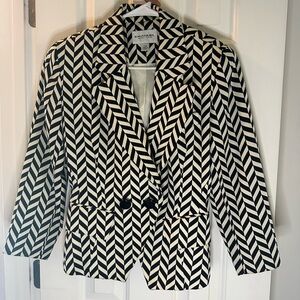 Vintage Cream & Black Blazer